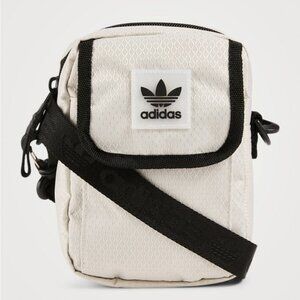 ADIDAS National Festival Nylon Crossbody Bag Nude Beige Off White Purse